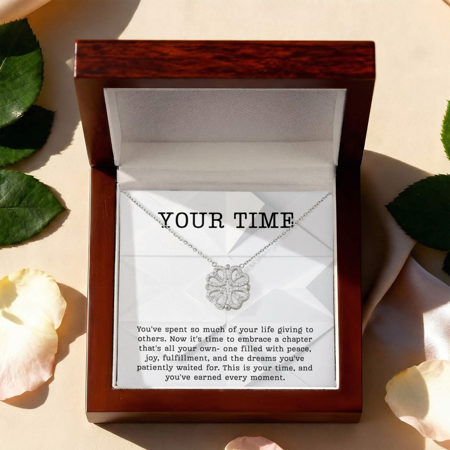 Retirement Gift necklace your time meaningful Gift Retiring celebration Magnetic Heart Jewelry