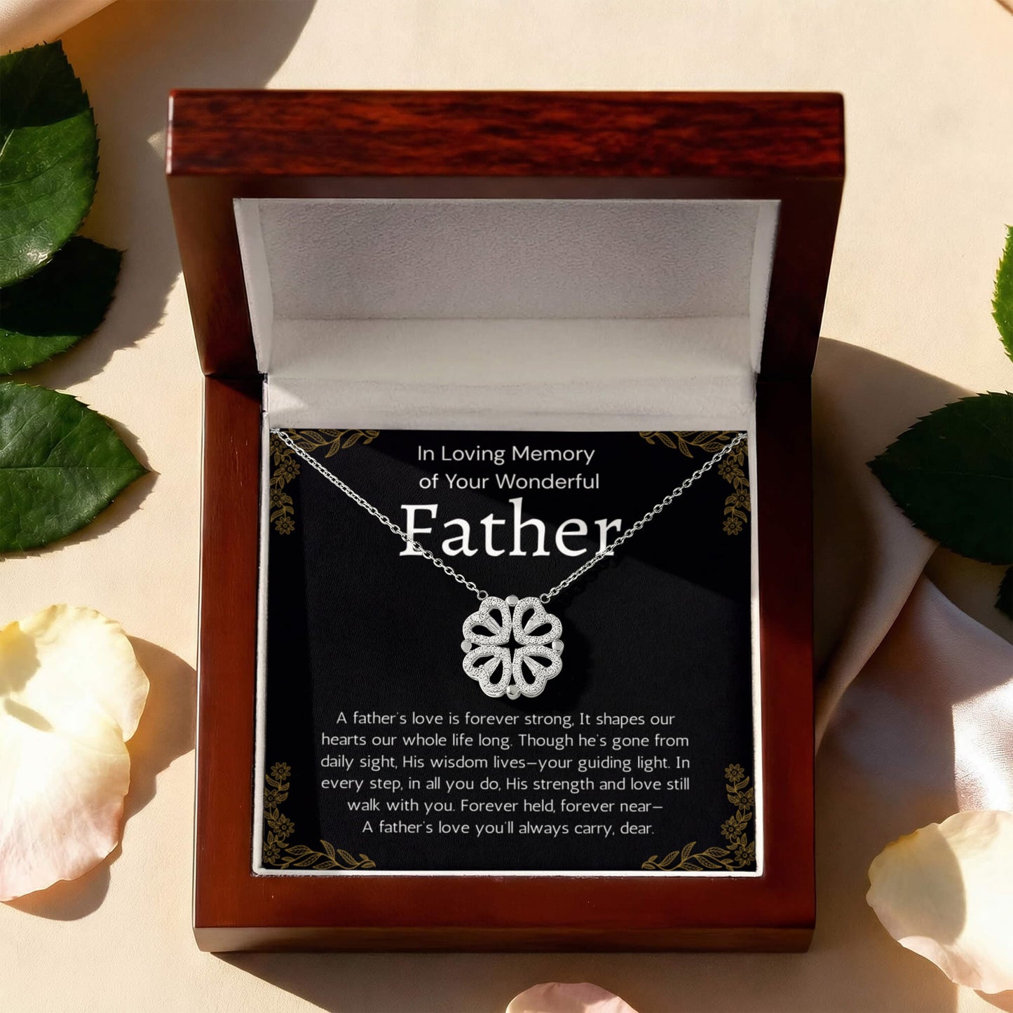 Loss Of Father Gift Necklace, Dad Memorial Dad Condolence , Grief , Father Remembrance Necklace to Daughter Magnetic Heart