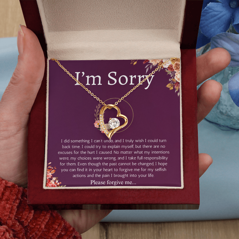 I'm Sorry Gift Apology Gift For Her Forever Love Necklace Please Forgive me Gift Wife, Girlfriend, Friend, Forgiveness Jewelry