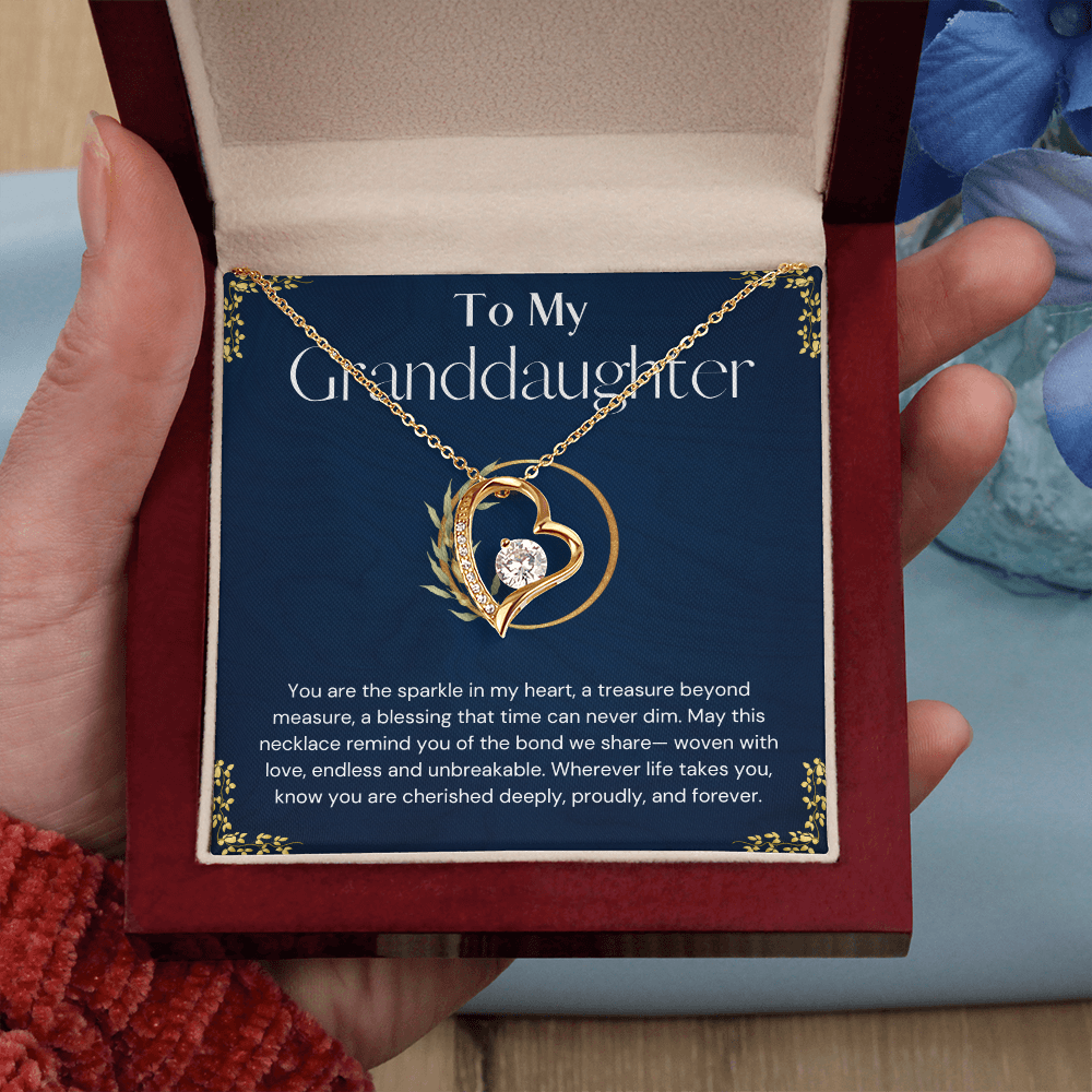 Granddaughter Gift Necklace from Grandma Grandpa Gift Birthday Christmas Graduation Gift Forever Love necklace from Grandfather Grandmother