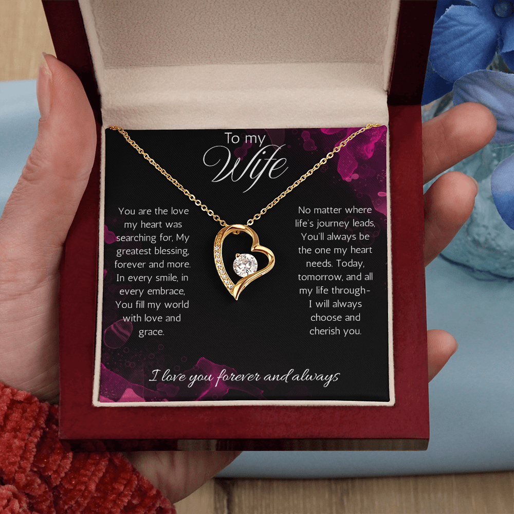 Wife Gift Necklace, Anniversary, Birthday, Christmas Gift Necklace For Soulmate, from Husband Love Forever Love Jewelry