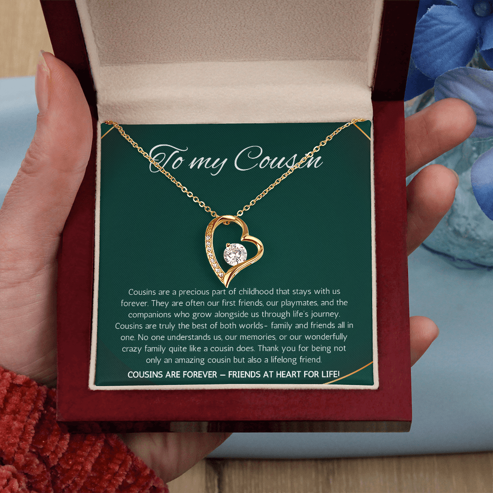 Cousin Gift Necklace, Cousin Best Friend Present, Cousins Christmas, Graduation Birthday, Gift Necklace Forever Love