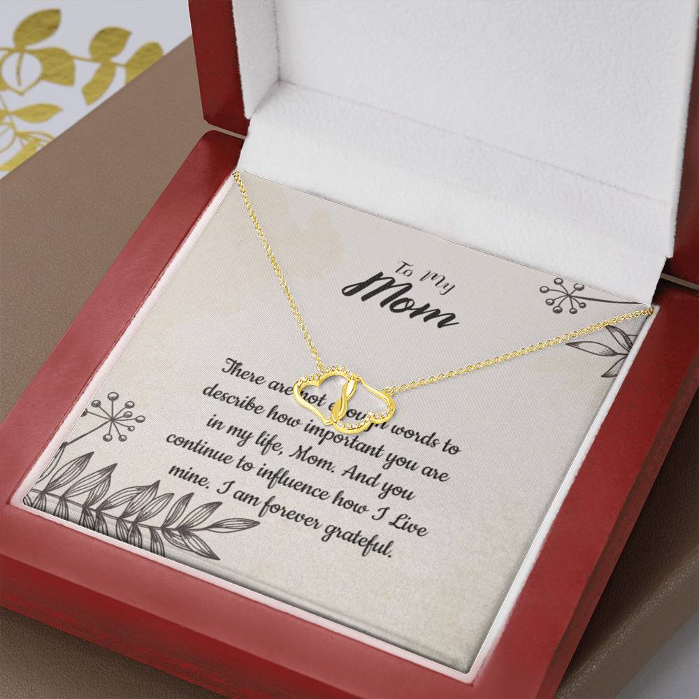 To My Mom Heart Shape Gold plated Necklace, Mothers Birthday Gift, Gift To My Mother, Mom Necklace, Mothers Day Gift