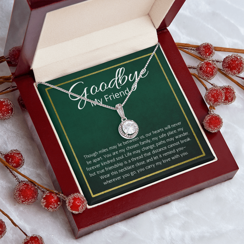 Goodbye Present for Friend Moving farewell Necklace Eternal Hope Jewelry BFF Bestie Going Away Gift
