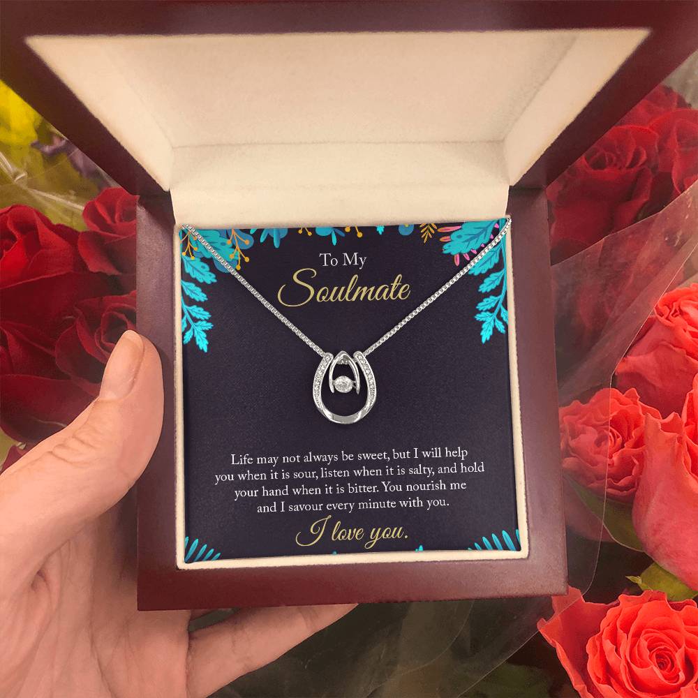 To My Soulmate Gift Necklace Birthday Gift Necklace For Wife, Soulmate, Girlfriend Gift Necklace, Anniversary, Christmas Gift, Lucky In Love Gift