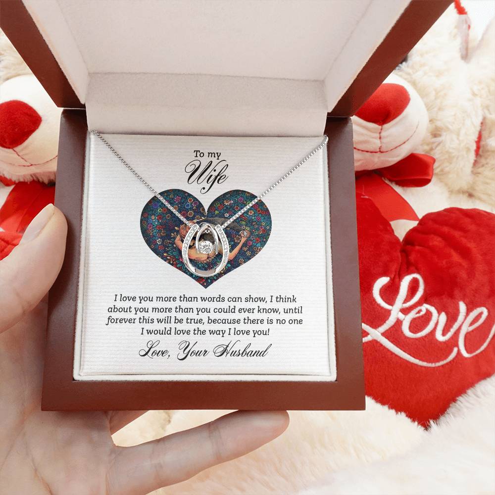 Wife Birthday Gift From Husband, Lucky In Love Necklace For Wife, Anniversary, Christmas Gift For Wife, Soulmate, Valentines Day Gift Jewelry