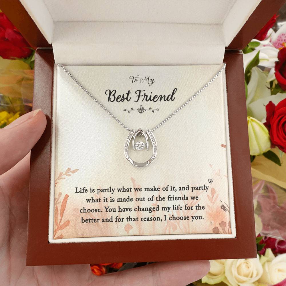 Best Friend Gift Necklace, Birthday Gift necklace for BFF, Bestie Gift Necklace Graduation Gift, Christmas Gift Friend Gift Lucky In Love