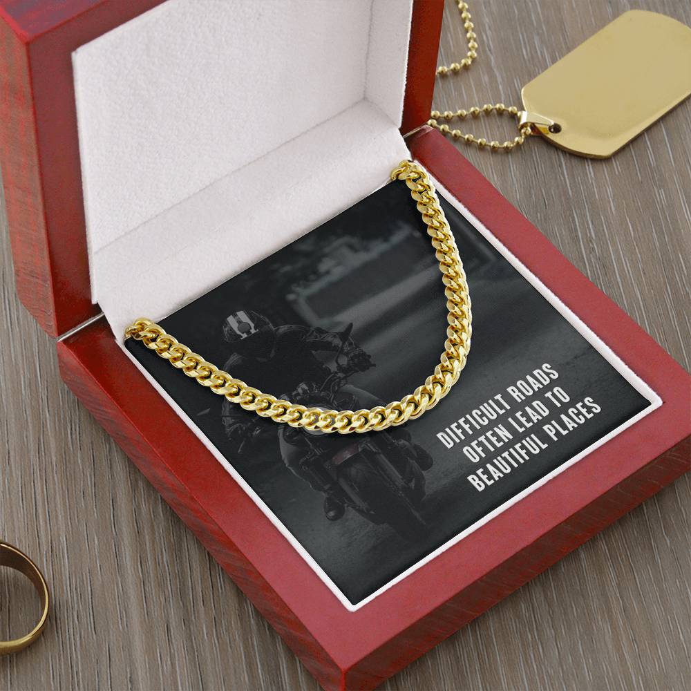 Inspirational Gifts for Him, Birthday Gift Necklace for Husband, Son, Boyfriend, Anniversary Gift For Him, Graduation Gift For Son, Cuban Link Chain Gift