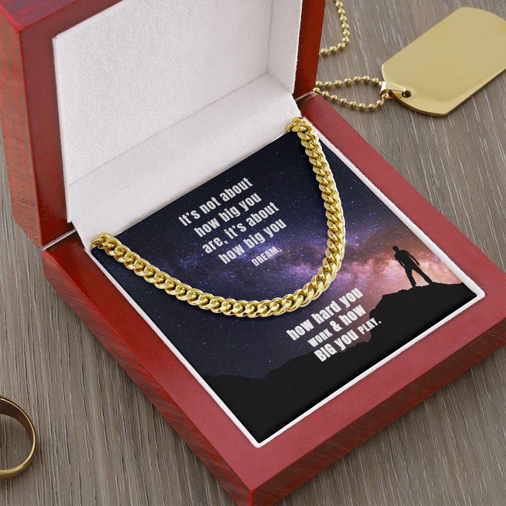 Motivational Gifts For Him, Cuban Link Chain For Man, Gift Necklace For Husband, Gift For Boyfriend, Gift For Son, Graduation Gift, Anniversary Gift