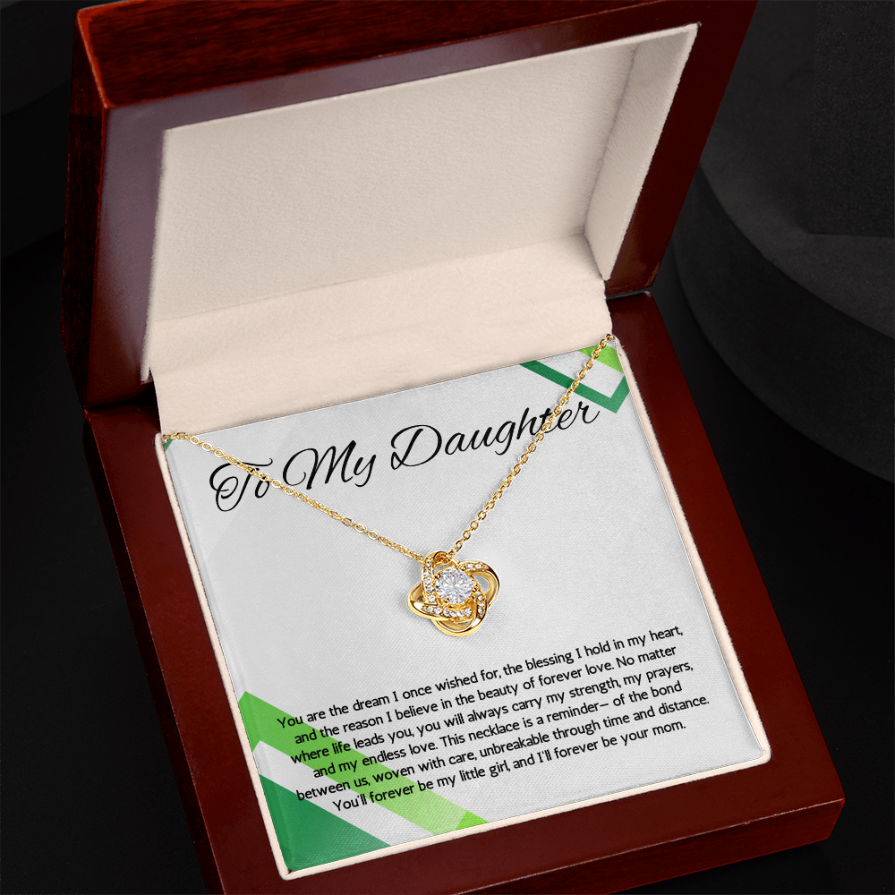 Daughter Gift Necklace From Mom Birthday Graduation Present from Mother Love Knot Jewelry
