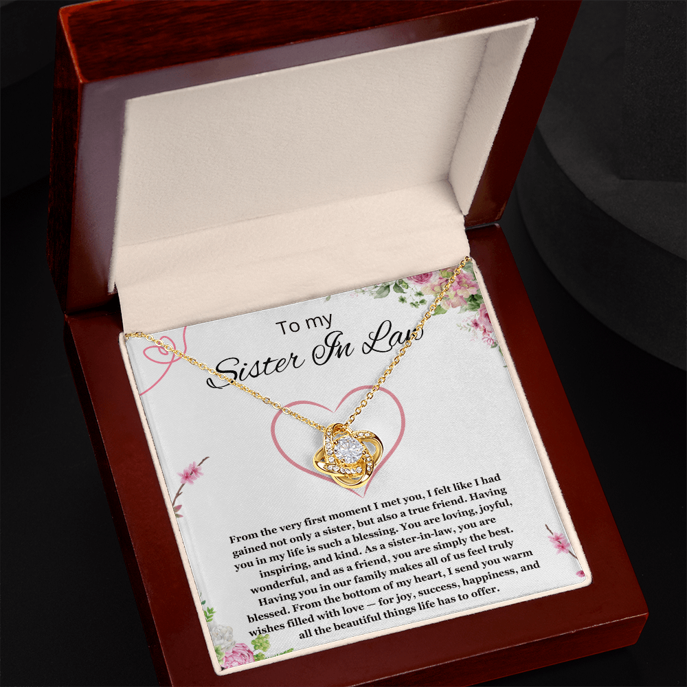 Sister in Law Jewelry Sister-in-Law Birthday Gift for Sister in Law Gift from Bride Wedding Birthday Love Knot Necklace