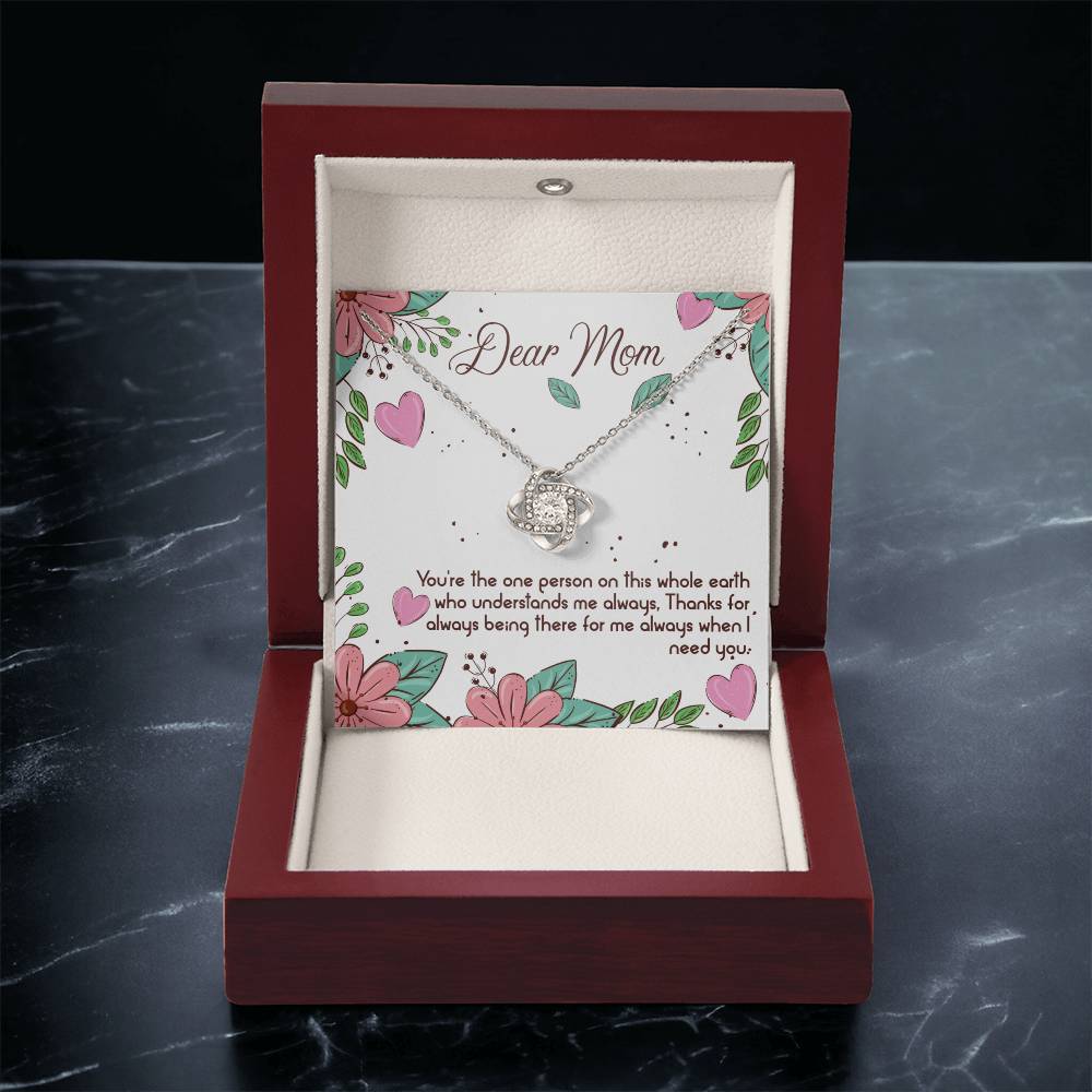 Dear Mom Gift Necklace, Birthday Gift Necklace For Mom, Mothers Day Gift Necklace for mom, Gift from son, Daughter