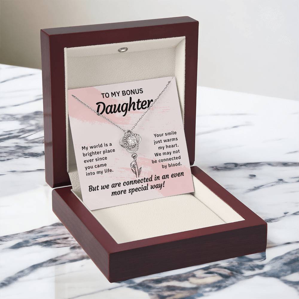 To MY Bonus Daughter Gift Necklace, Birthday Gift necklace For Bonus Daughter, Appreciation Gift Necklace For Bonus Daughter, Gift From Bonus Mom