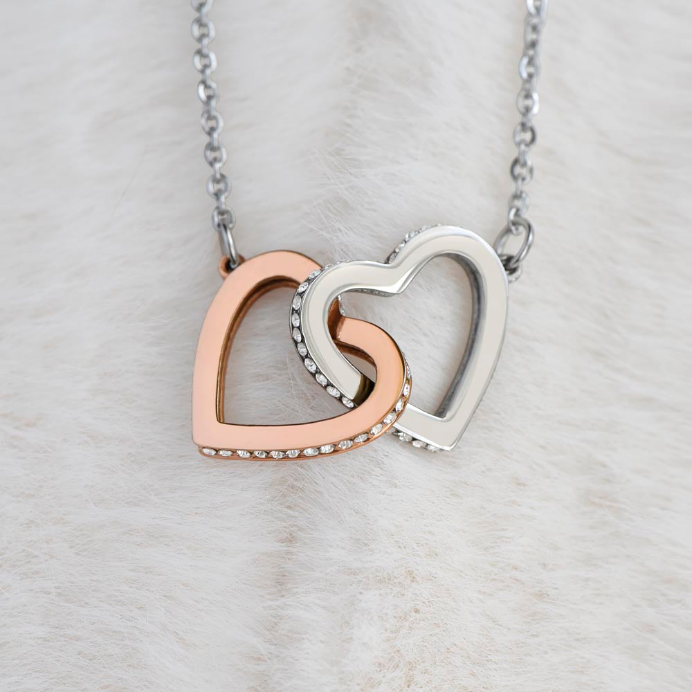 To My soulmate Necklace Gift, Inter Locking Hearts Necklace, Anniversary Gift For Her, Wife, Girlfriend, Soulmate Gift, Valentines Day Gift, Birthday Gift