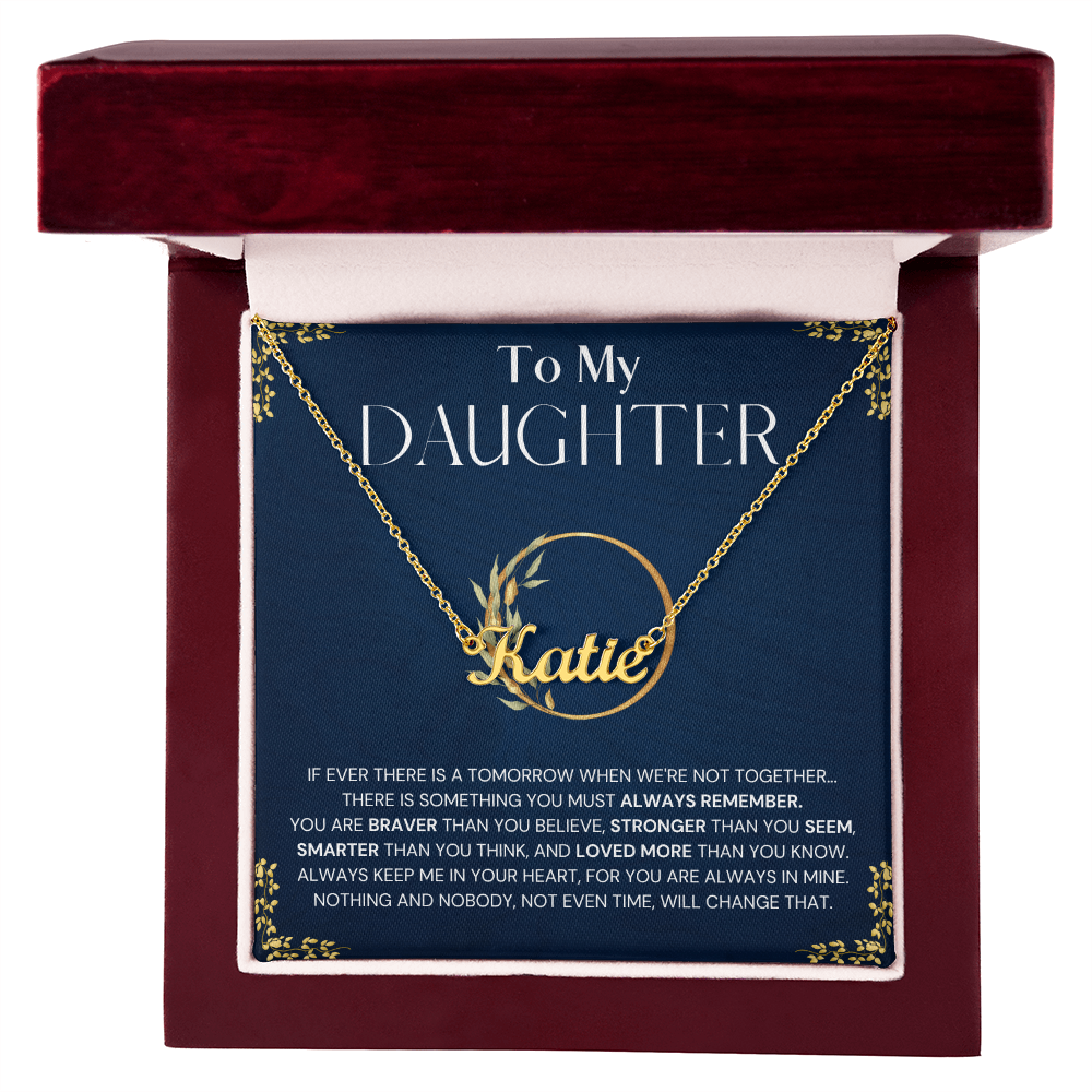 Daughter Gift Custom Name Necklace Birthday, Personalized Name necklace, Birthday Gift from Mom, Dad, Daughter Birthday