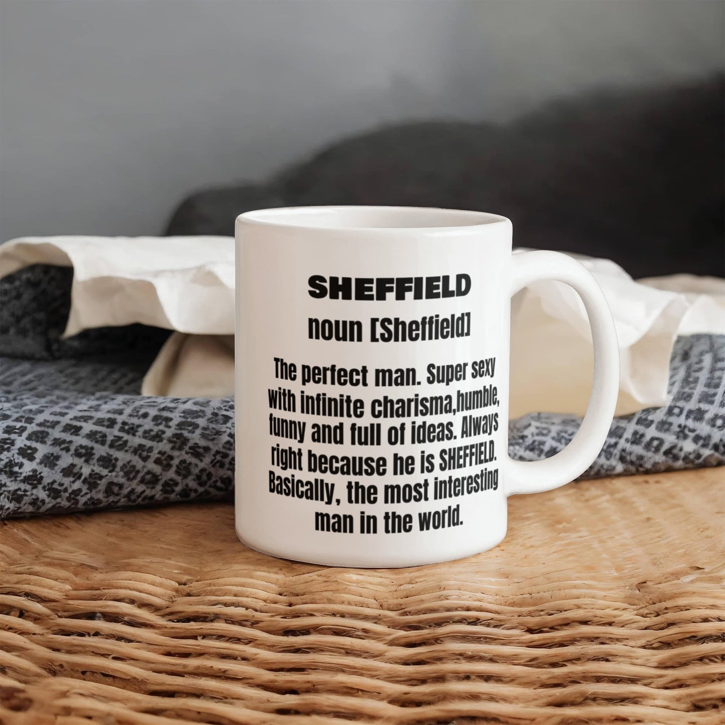 Sheffield First Name Adult Definition - Funny White Porcelain Coffee Mug Cute Ceramic Cup 11 oz
