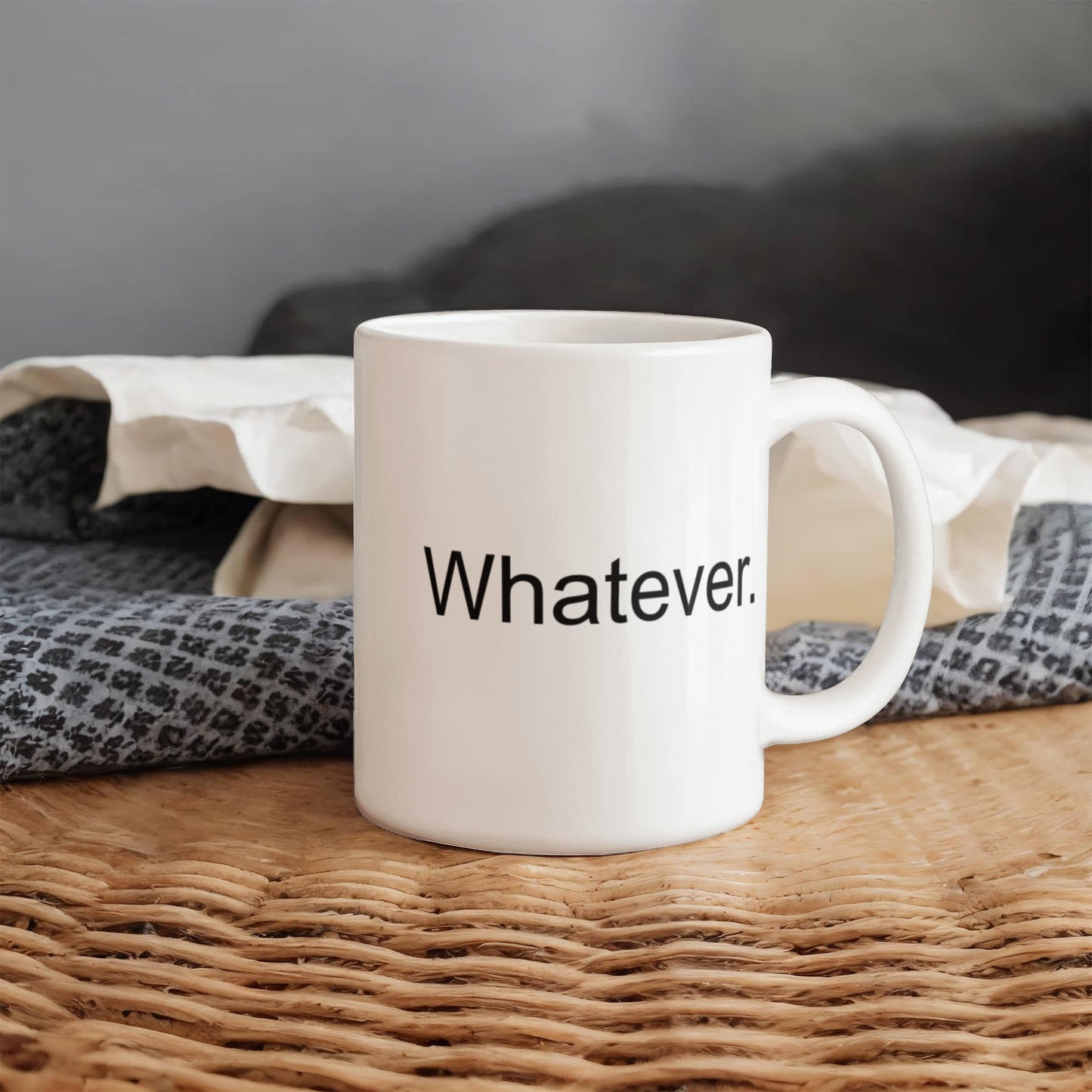 Whatever Coffee Mug-Funny Christmas Gifts - Porcelain Coffee Mug Cute Cool Ceramic Cup Black, Best Office Tea Mug & Birthday Gag Gifts 11 oz