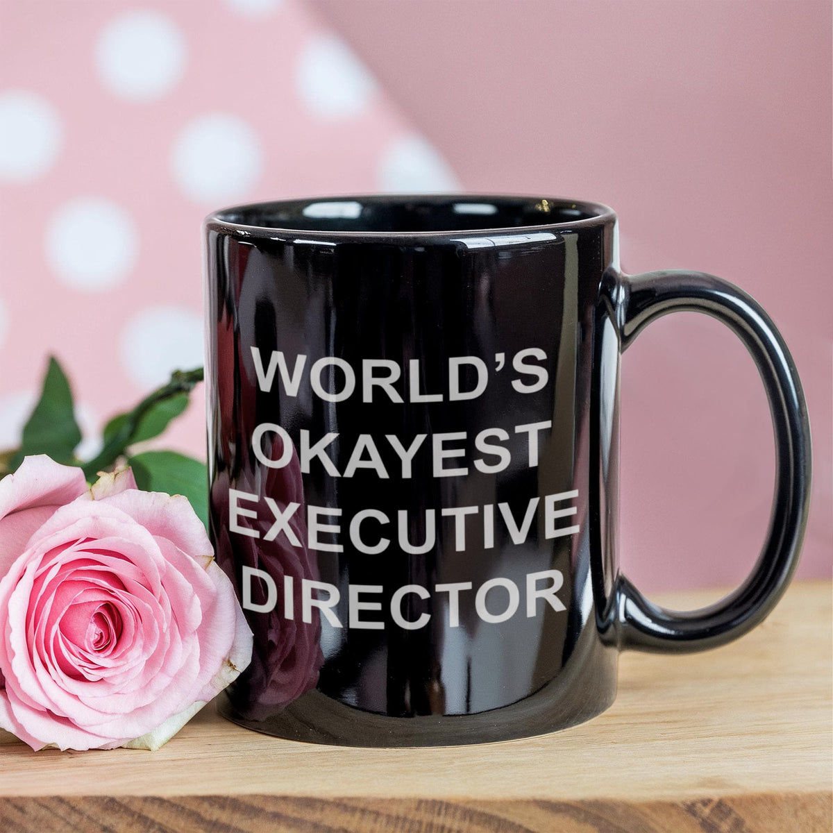 Executive Director Gifts - World's Okayest Executive Director - Birthday Gifts Ceramic Cup Black, Funny Mugs Gift Ideas 11 Oz