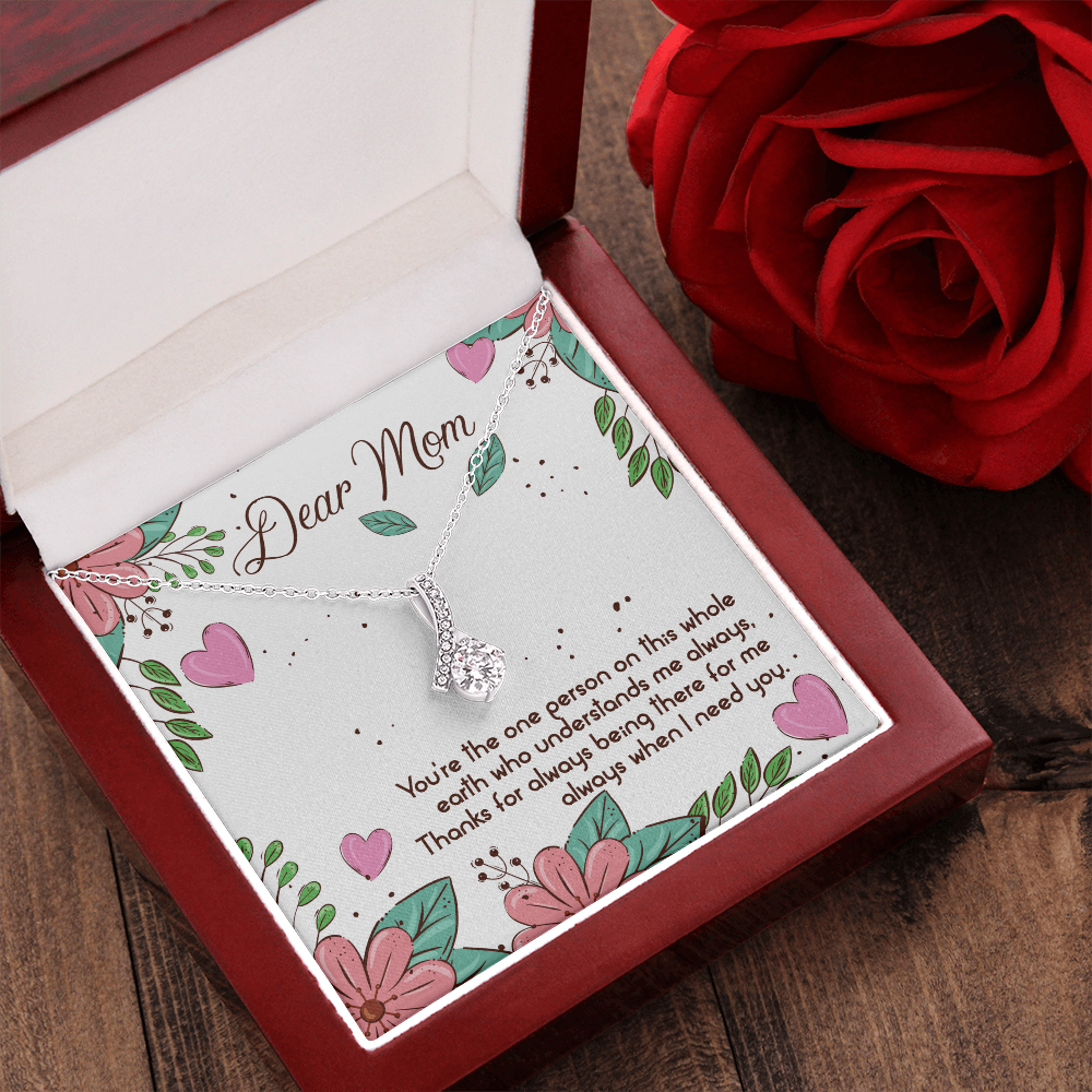 Dear Mom Gift Necklace, Gift Necklace For Mom, Mothers Day Gift Necklace, Mothers Birthday Gift Necklace, Gift From Son, Daughter