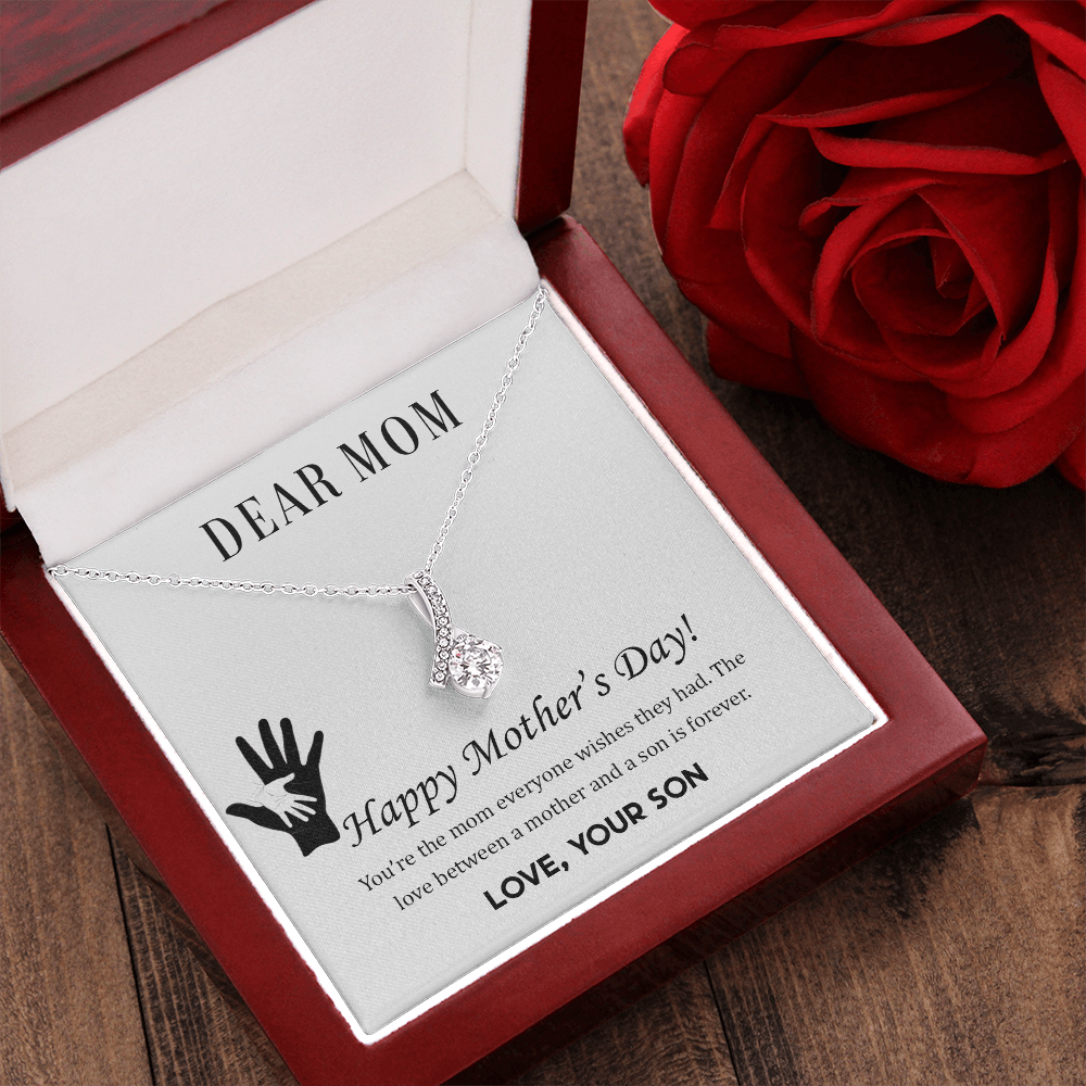 Mothers Day Gift Necklace For Dear Mom, Gift Necklace From Loving Son, Son's Gift, Gift To mom, Happy Mothers Day