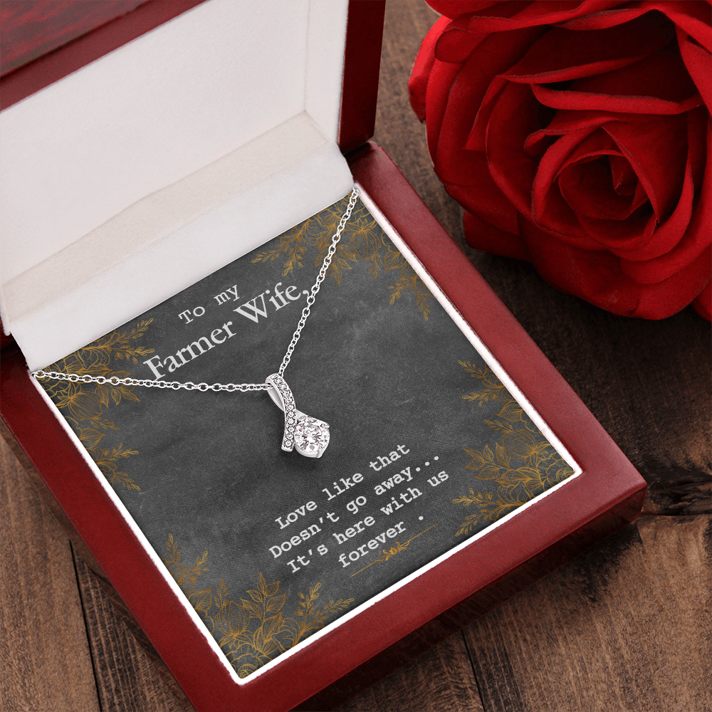 To My Farmer Wife Gift Necklace, Birthday Gift Necklace For Farmer Wife, Anniversary Gift Necklace For Farmer wife