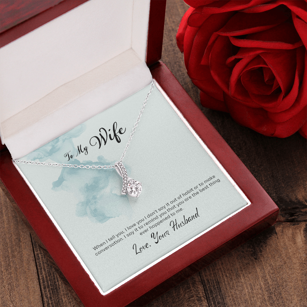 Wife Gift Necklace, To My Loving Wife Gift Necklace, Anniversary Gift Necklace, Wife Birthday Gift Necklace. Gift Necklace From Husband