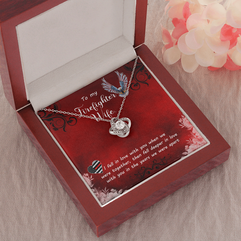 To My Firefighter Wife, Gift Necklace, Birthday Gift Necklace For Firefighter Wife, Anniversary Gift Necklace For Firefighter Wife, From husband