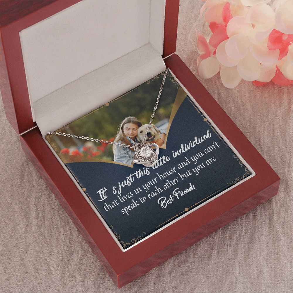 Unbiological Sister Gift Necklace, Birthday Gift For Best Friend, Love Knot gift Necklace For Best Friend, Gift From Best Friend