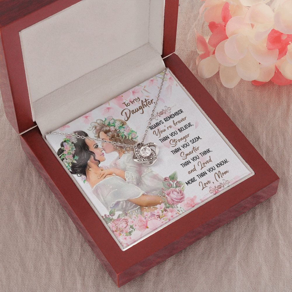 You Are Braver Than You Believe, To My Daughter Gift Necklace, Necklace For Daughter, Necklace From Mom, Birthday Gift Necklace From Mom