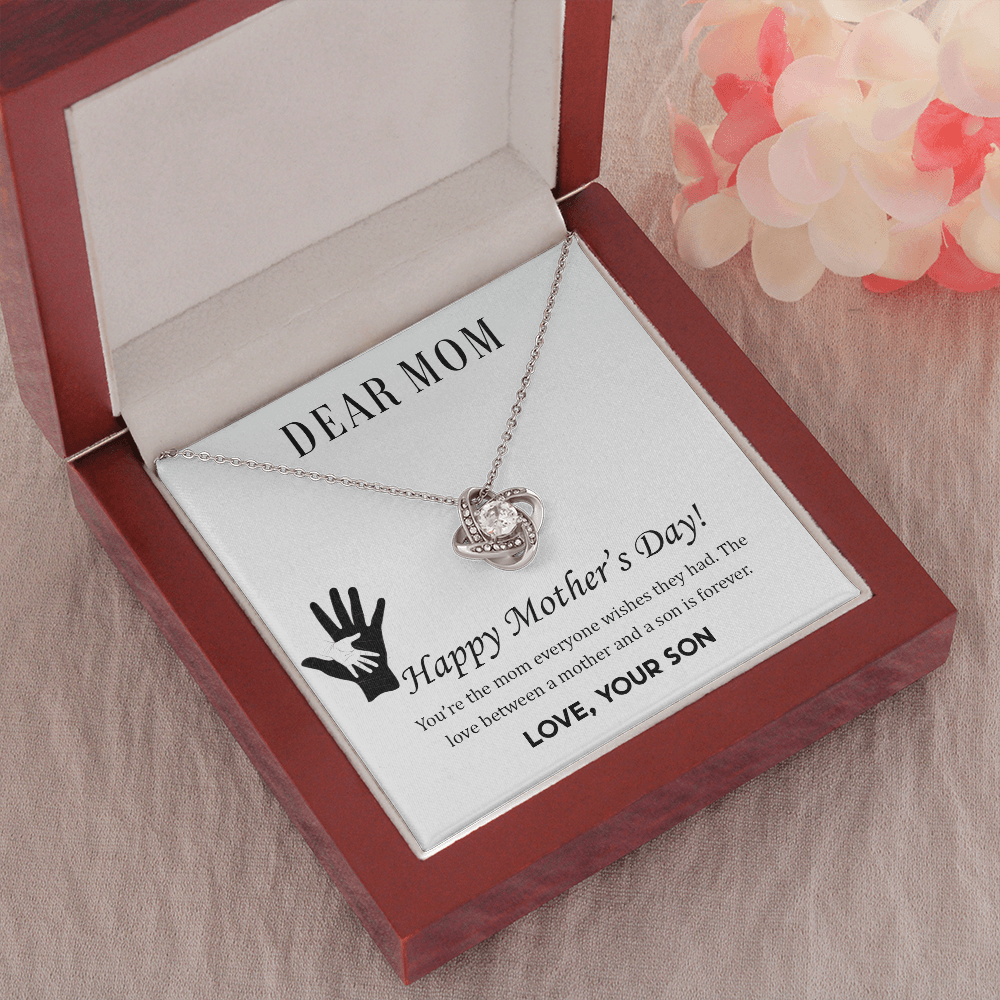 Love Between Mother And Son Forever, Mother Day Gift Necklace From Son, Loving Son Gift Necklace For Mom, Moms Gift For Mothers Day