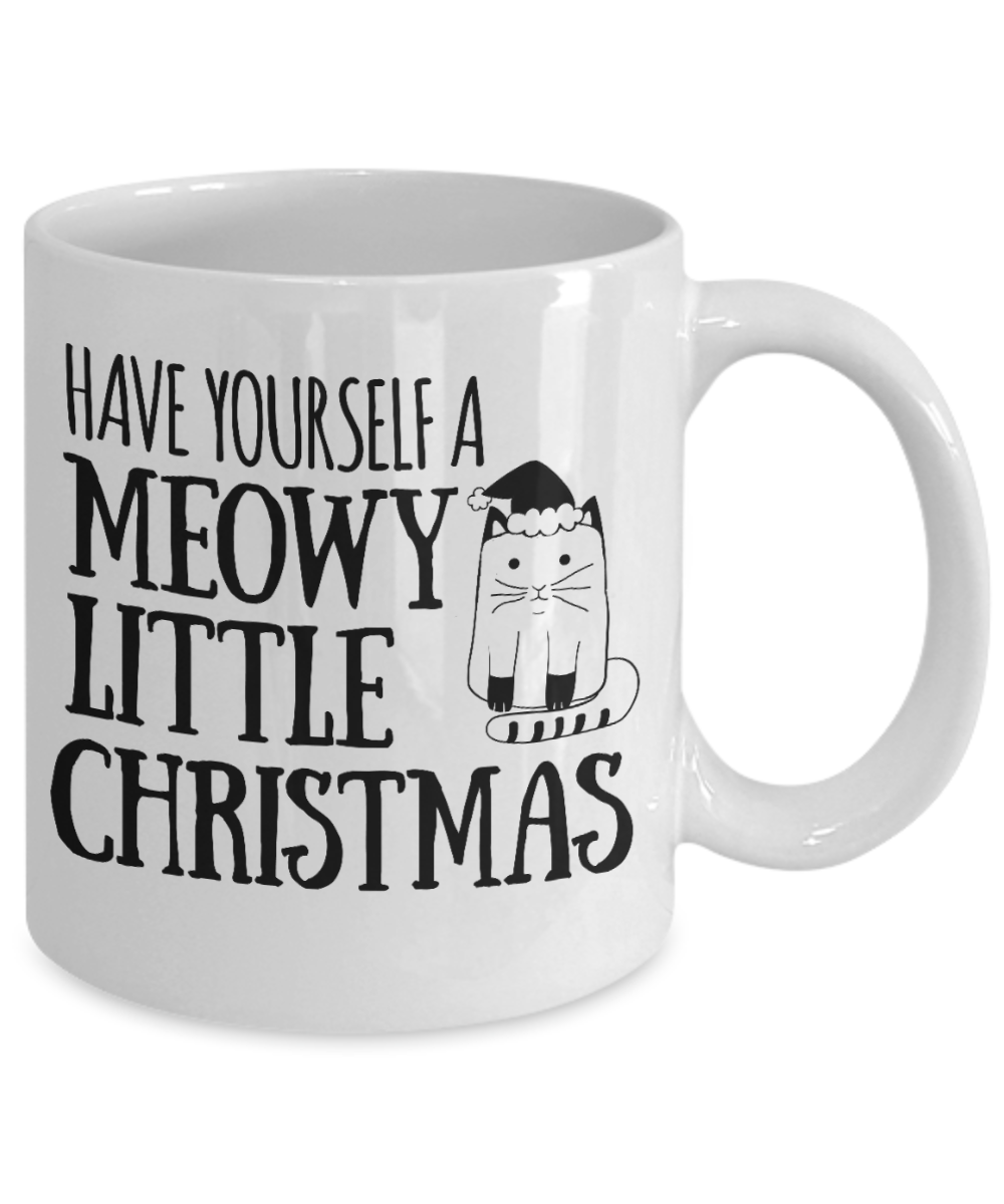 Nightmare before christmas mug, Have yourself a Meowy little Christmas - White Coffee Mug Tea Cup 11 oz Gift