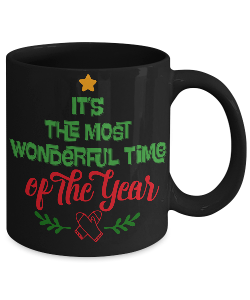 Knightmare before christmas mug - It's The Most Wonderful Time Of The Year - Funny Christmas Gifts Mugs, Christmas Gifts for family Ceramic Cup Black, Funny Mugs Gift Ideas 11 Oz