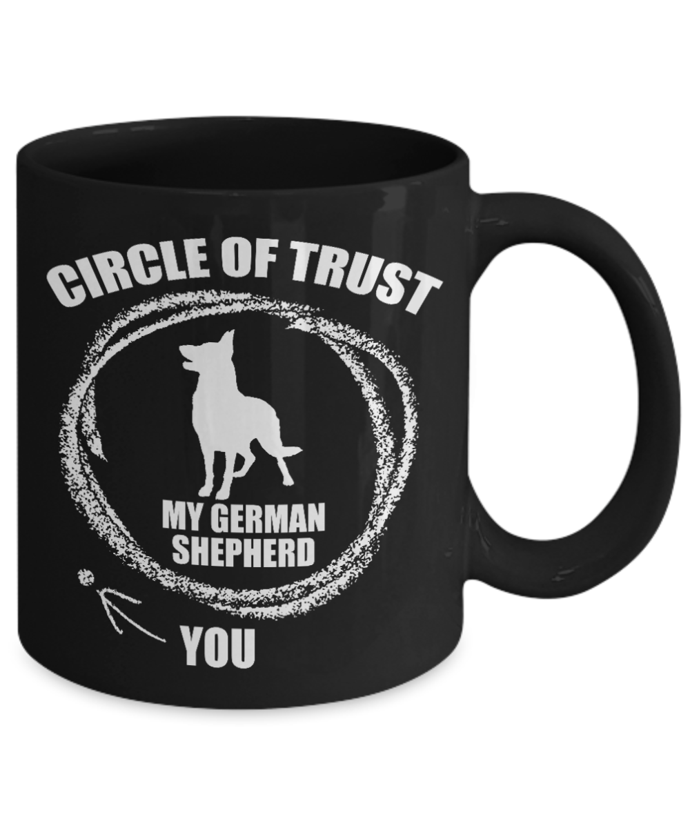 Personalized Dog Lover Coffee mug,I Trust My German Shepherd more than you-Black Porcelain Coffee Mug 11 oz