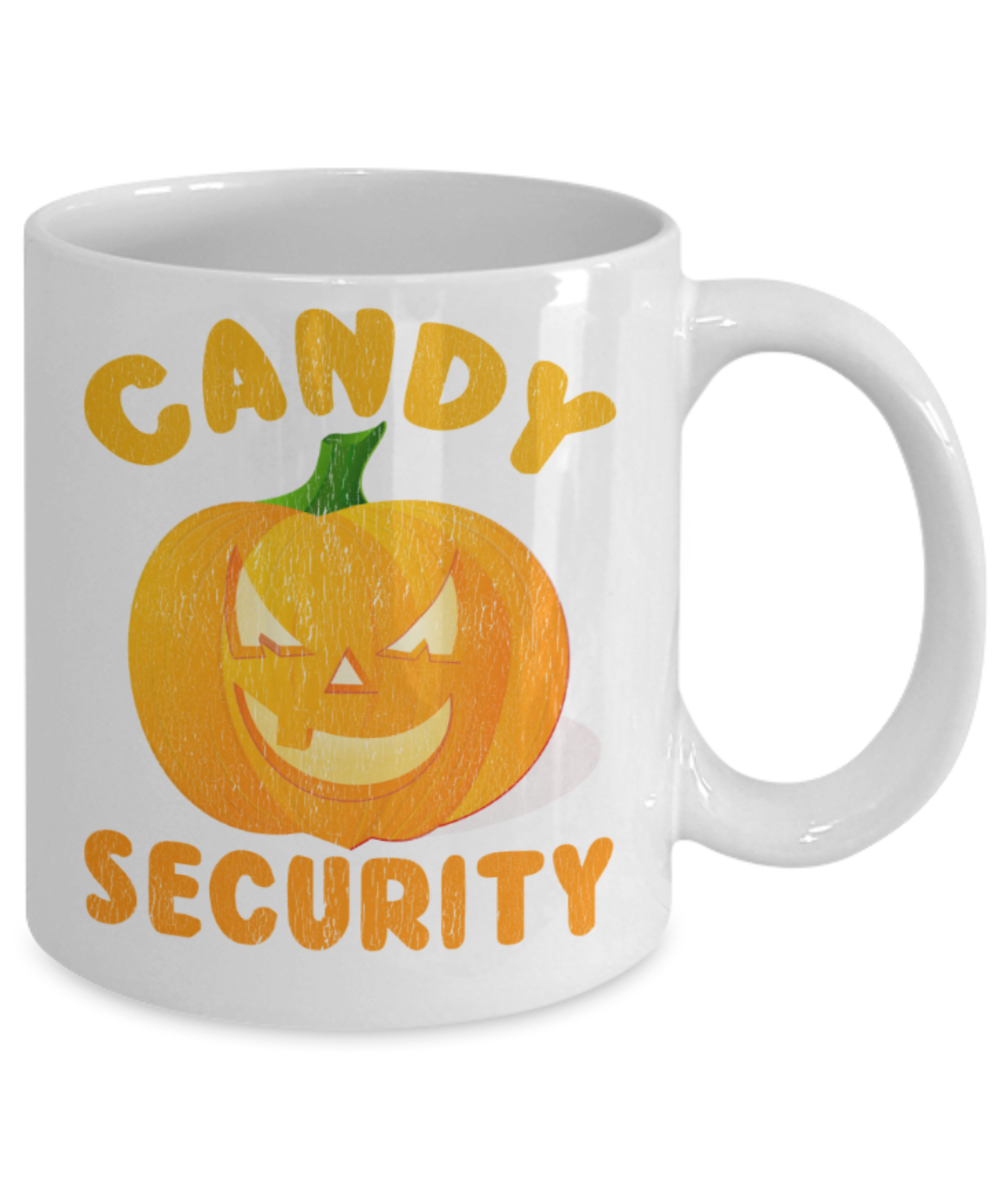 Midnight mug rogue - Candy Security - White Porcelain Coffee Mug Cute Ceramic Cup 11 oz