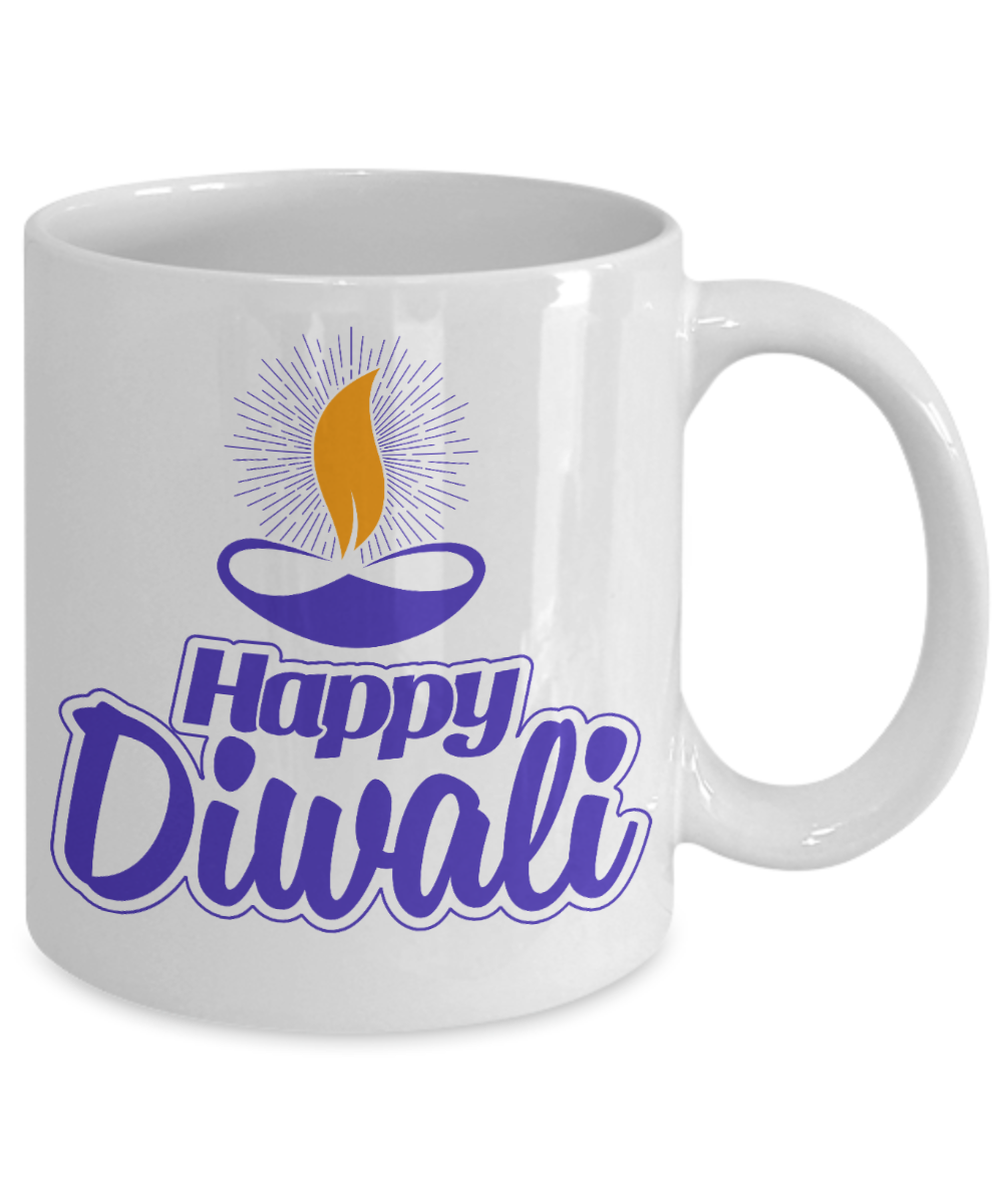 Diwali mugs - Happy Diwali - White Coffee Mug Tea Cup 11 oz Gift