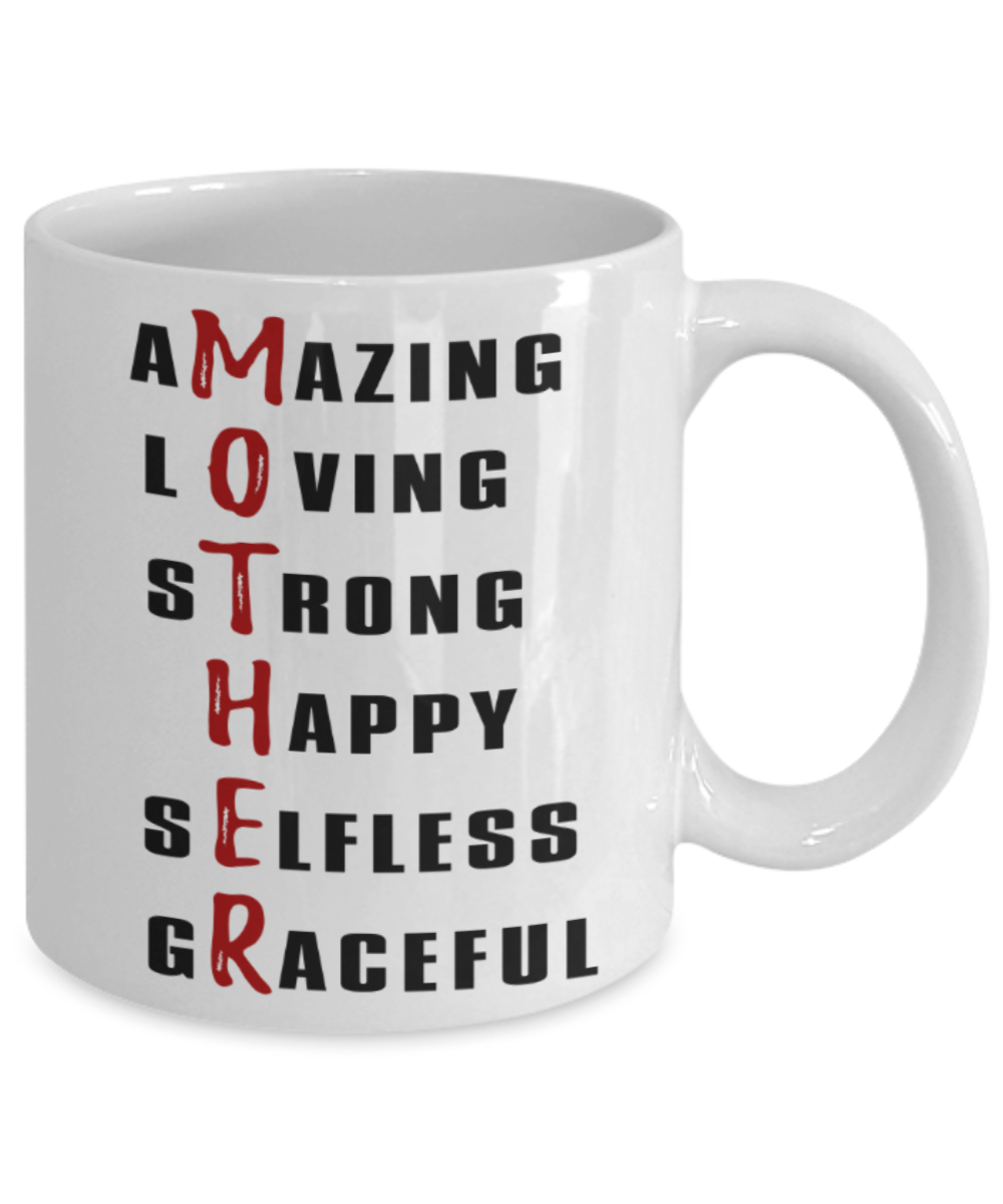 Momma needs a mother effing nap mug - Amazing Loving Strong Happy Selfless Graceful - White Porcelain Coffee Mug Cute Ceramic Cup 11 oz