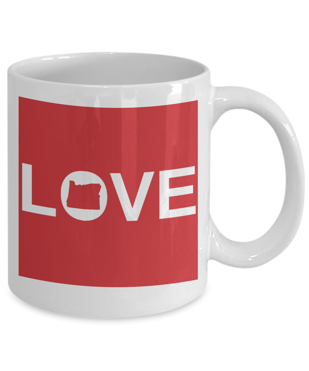 Oregon State Love Custom Gift Coffee mug, I Love Oregon-White Porcelain Coffee Mug 11 oz