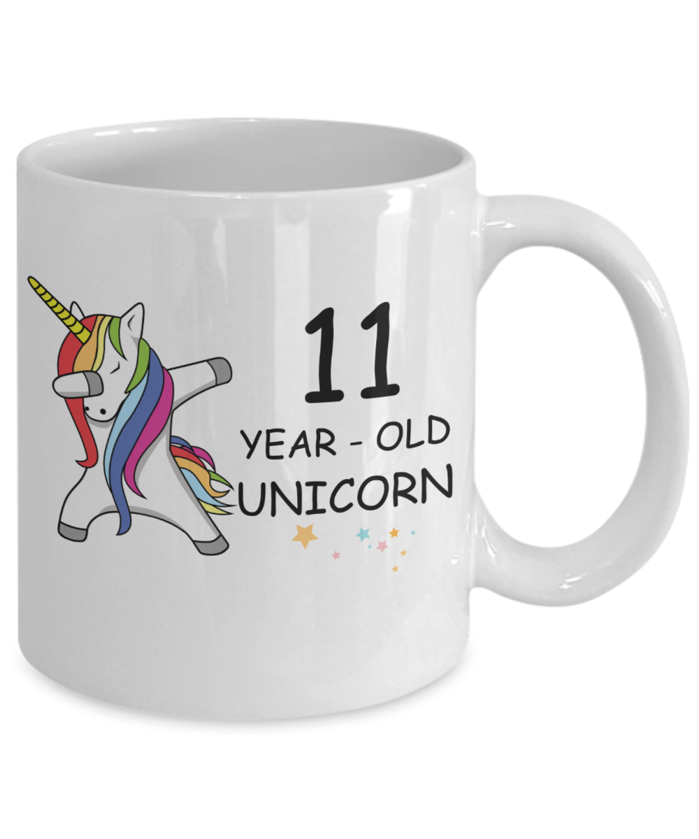 11th Birthday Gift for Women - 11 Year Old Unicorn Dabbing Mug - Funny White Porcelain Coffee 11 oz for Grandma, Mom, Sister, Best Friend, Women, Her - Legends are Born In 2009