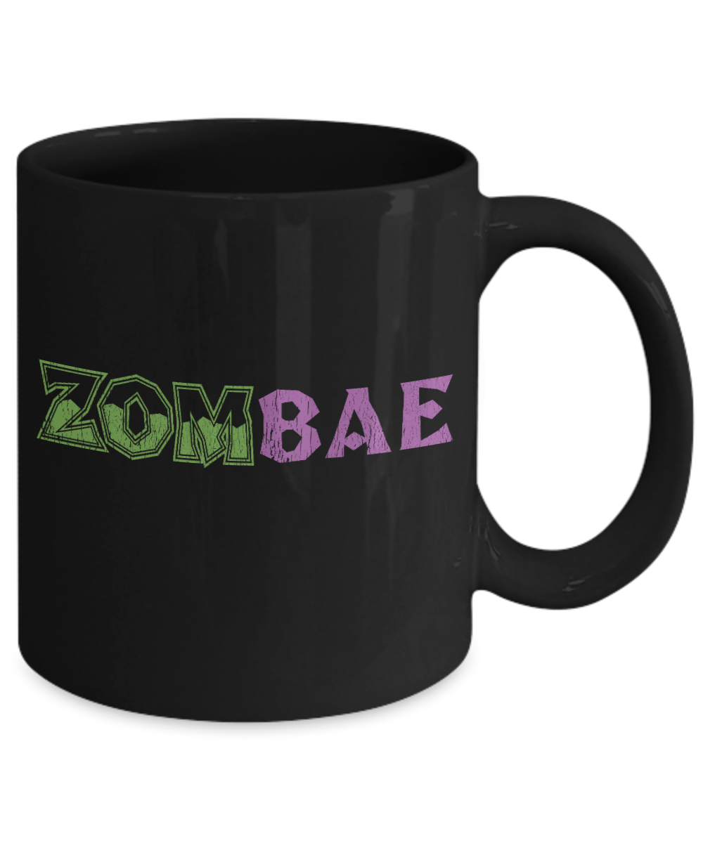 Halloween Coffee Mug, Zombae -Black Porcelain Coffee Mug 11 Oz For Halloween