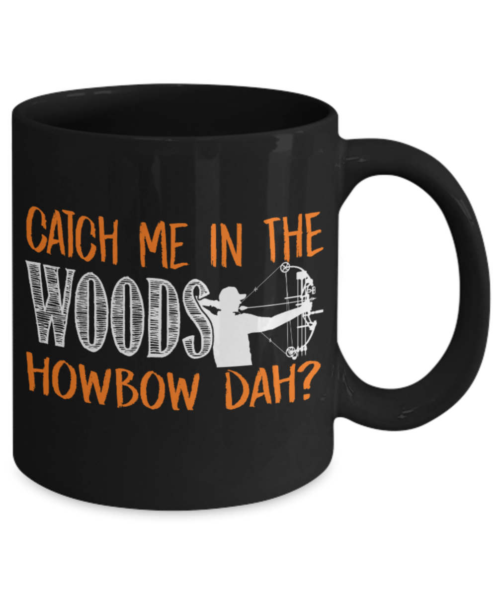 Bow & Arrow Lovers Mugs , Ice cream trucks and wine trucks - Black Coffee Mug Porcelain Tea Cup 11 oz - Great Gift