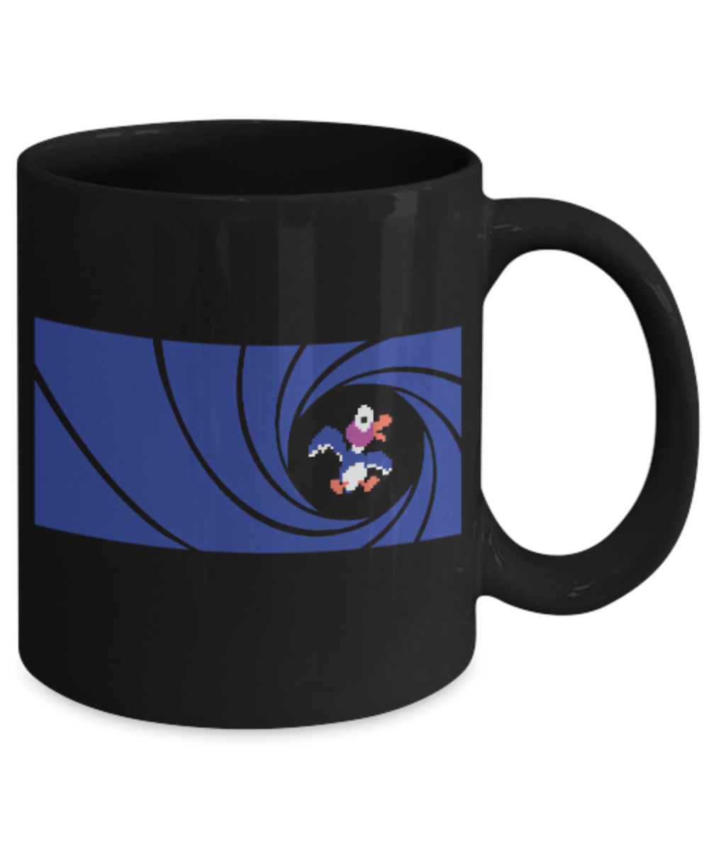 Games Duckeye - Black Coffee Mug Porcelain Tea Cup 11 oz - Great Gift
