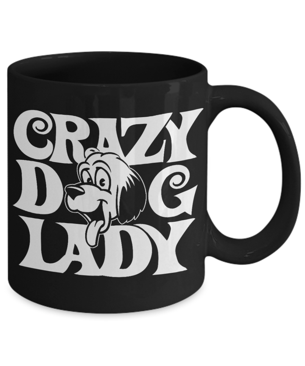 Best Dog Mom Custom Coffee Mug, Crazy Dog Lady Dog Lover-Black Porcelain Coffee Mug 11 oz