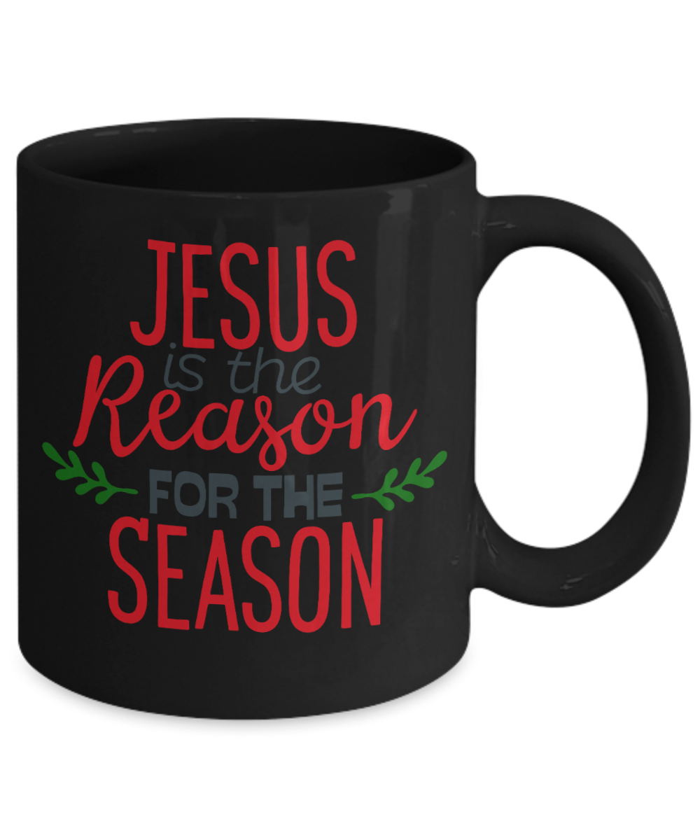 Knightmare before christmas mug - Jesus is the Reason for the Season - Funny Christmas Gifts Mugs, Christmas Gifts for family Ceramic Cup Black, Funny Mugs Gift Ideas 11 Oz