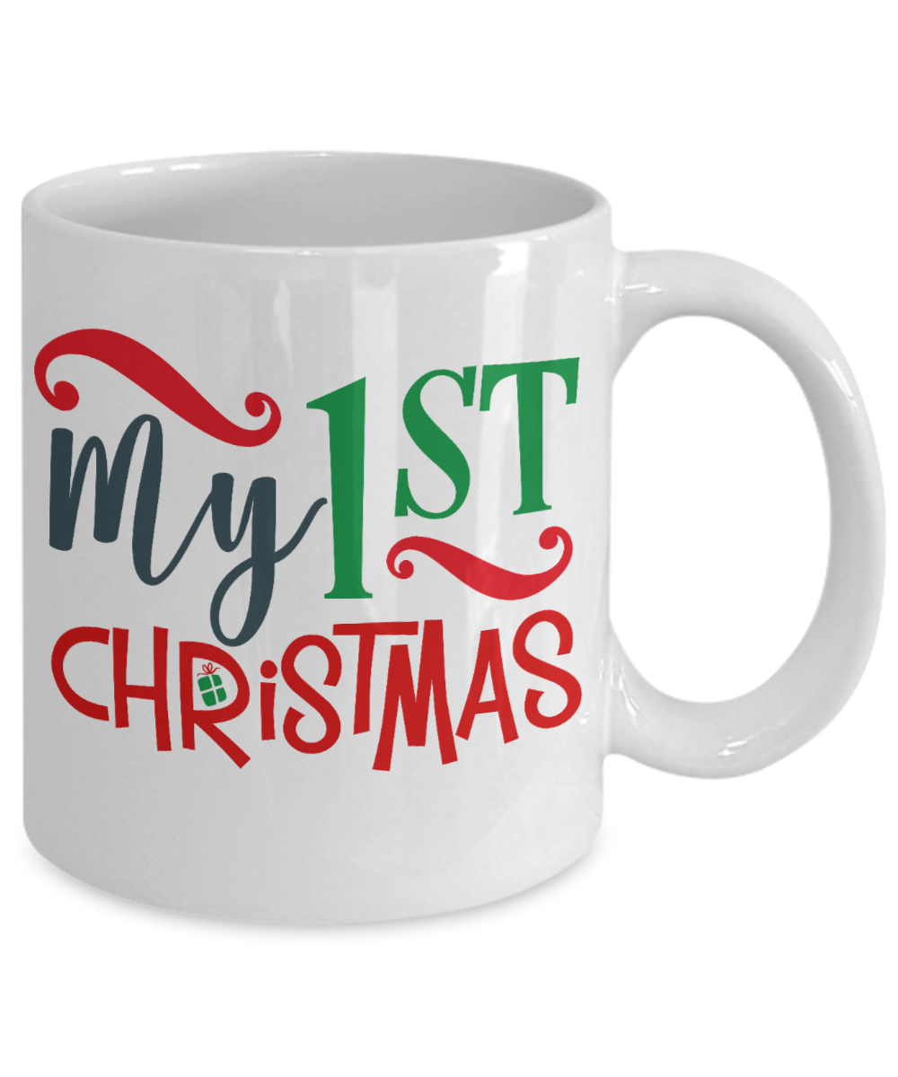 Knightmare before christmas mug - My 1st Christmas - Funny Christmas Gift Mugs, Christmas Gifts for family Ceramic Cup White, Funny Mugs Gift Ideas 11 Oz
