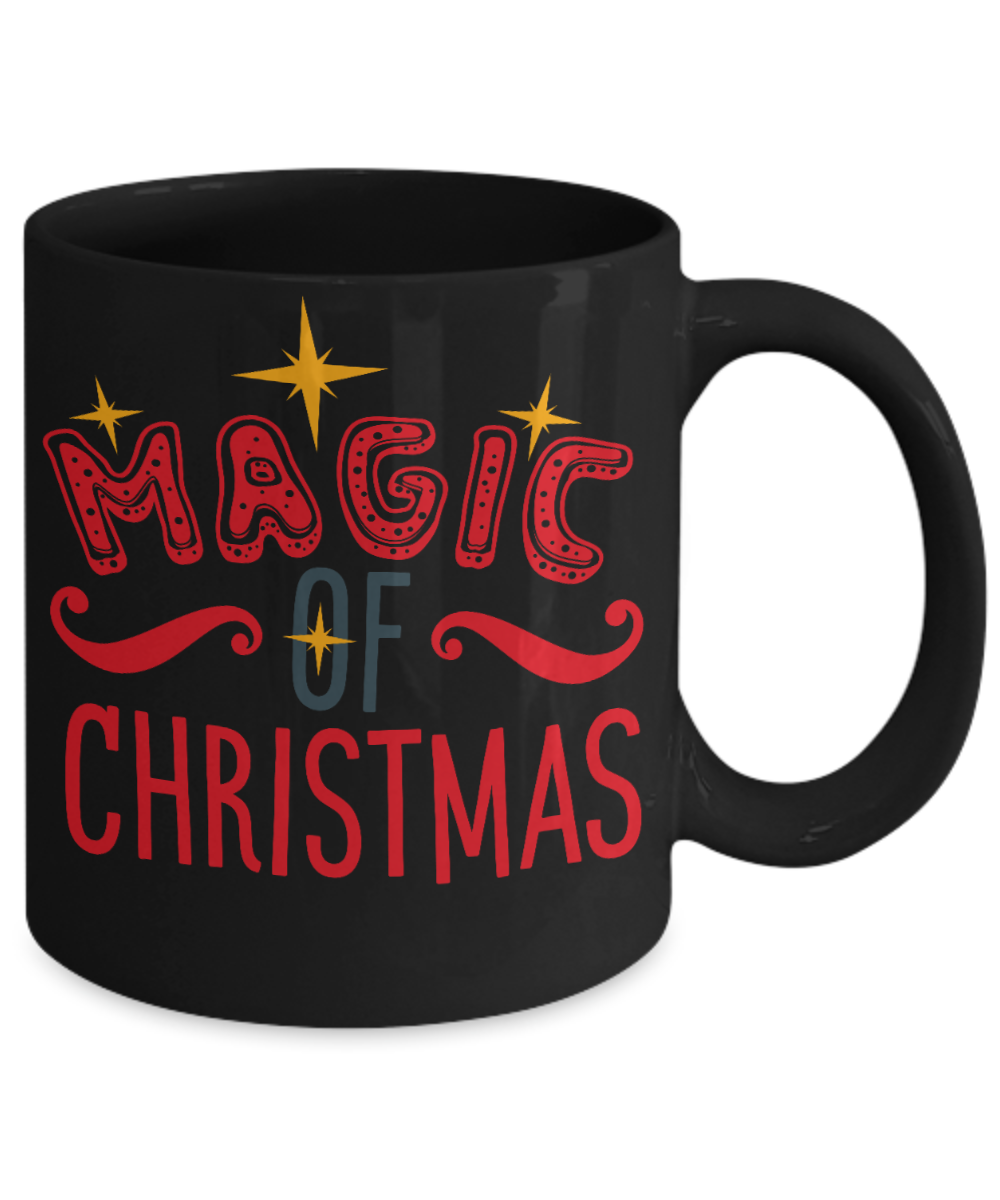 Knightmare before christmas mug - Magic of Christmas - Funny Christmas Gifts Mugs, Christmas Gifts for family Ceramic Cup Black, Funny Mugs Gift Ideas 11 Oz