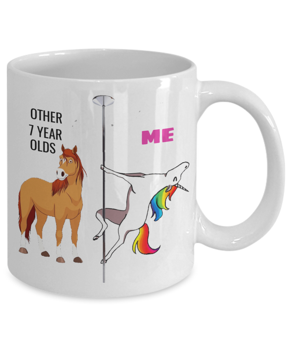Unicorn Mug 7th Birthday Gift for Women - Other 7 Year Olds Me Unicorn Coffee Mug - Funny White Porcelain Coffee 11 oz for Grandma, Mom, Sister, Best Friend, Women, Her - Born In 2013