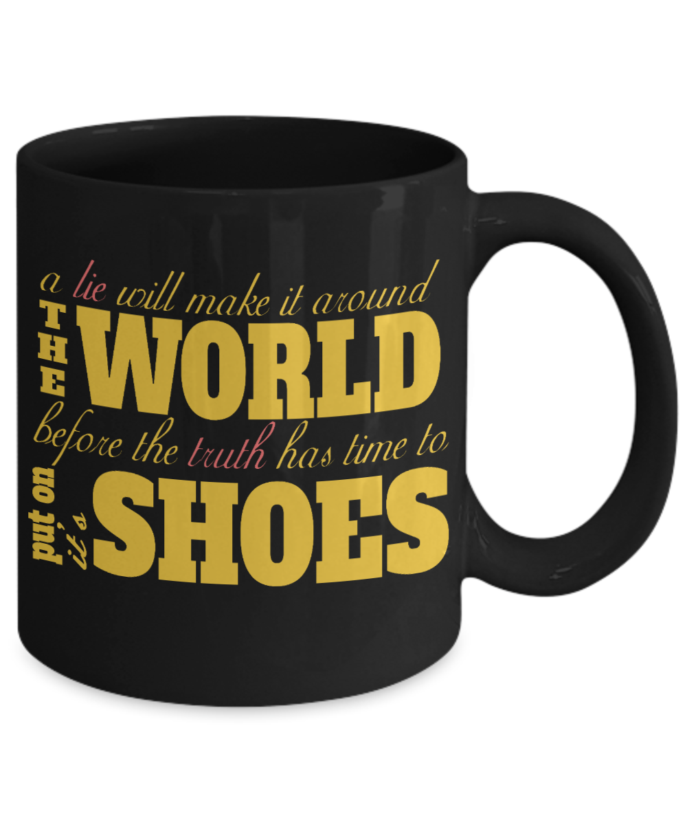 If The Grass Is Greener On The Other Side, You Can Bet The Water Bill Is higher - Black Porcelain Coffee Mug 11 Oz