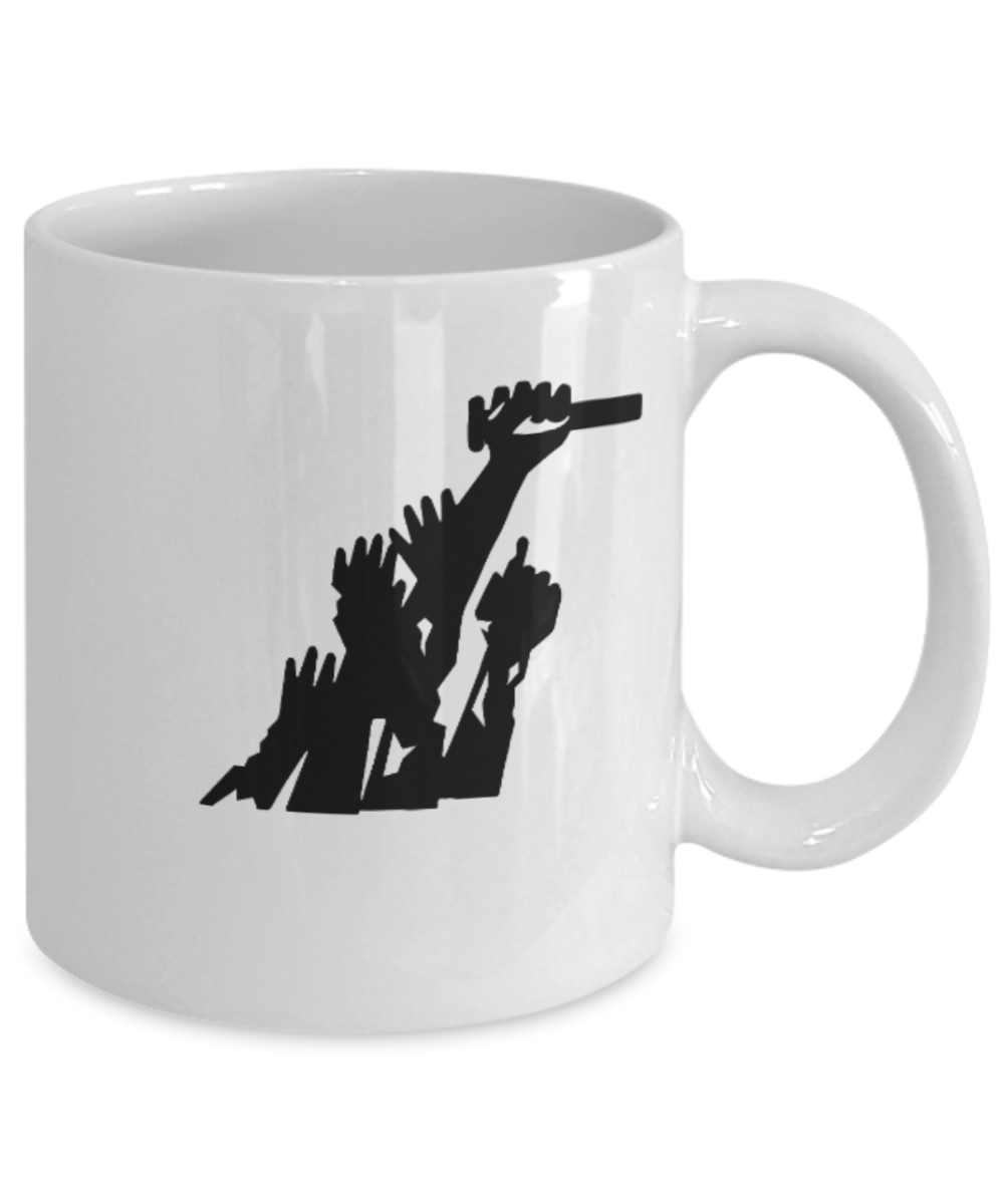 Plants vs zombies gift box mugs , Minimal Michonne - White Coffee Mug Porcelain Tea Cup 11 oz - Great Gift