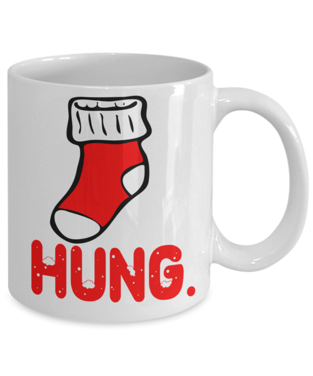 Christmas gift ideas, Hung - Funny White Porcelain Coffee Mug Cute Ceramic Cup 11 oz