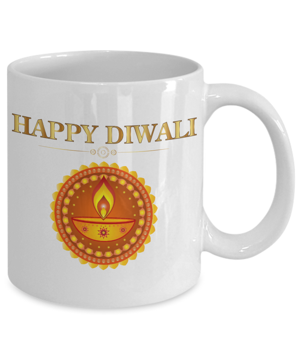 Diwali mugs - Happy Diwali - White Coffee Mug Tea Cup 11 oz Gift